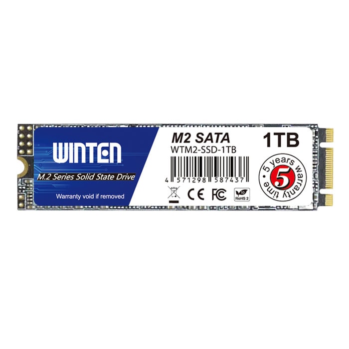 【バルク品】SSD M.2 SATA 1TB（最大読取 530MB/s 最大書込 500MB/s）M.2 2280 3D NANDフラッシュ搭載 内蔵型SSD【5年保証】WTM2-SSD-1TB 6085