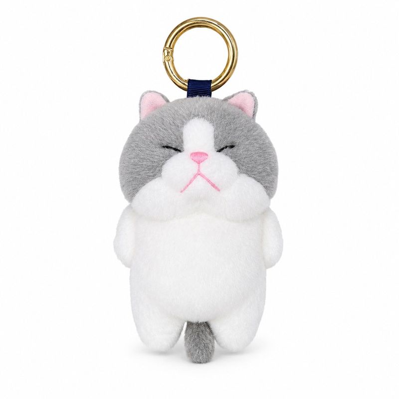 【予約商品】ぼうみたいなねこ ねずぼう カラビナ付きマスコット 全長約12cm ぬいぐるみ 内藤デザイン研究所（2026年9月発売予定）
