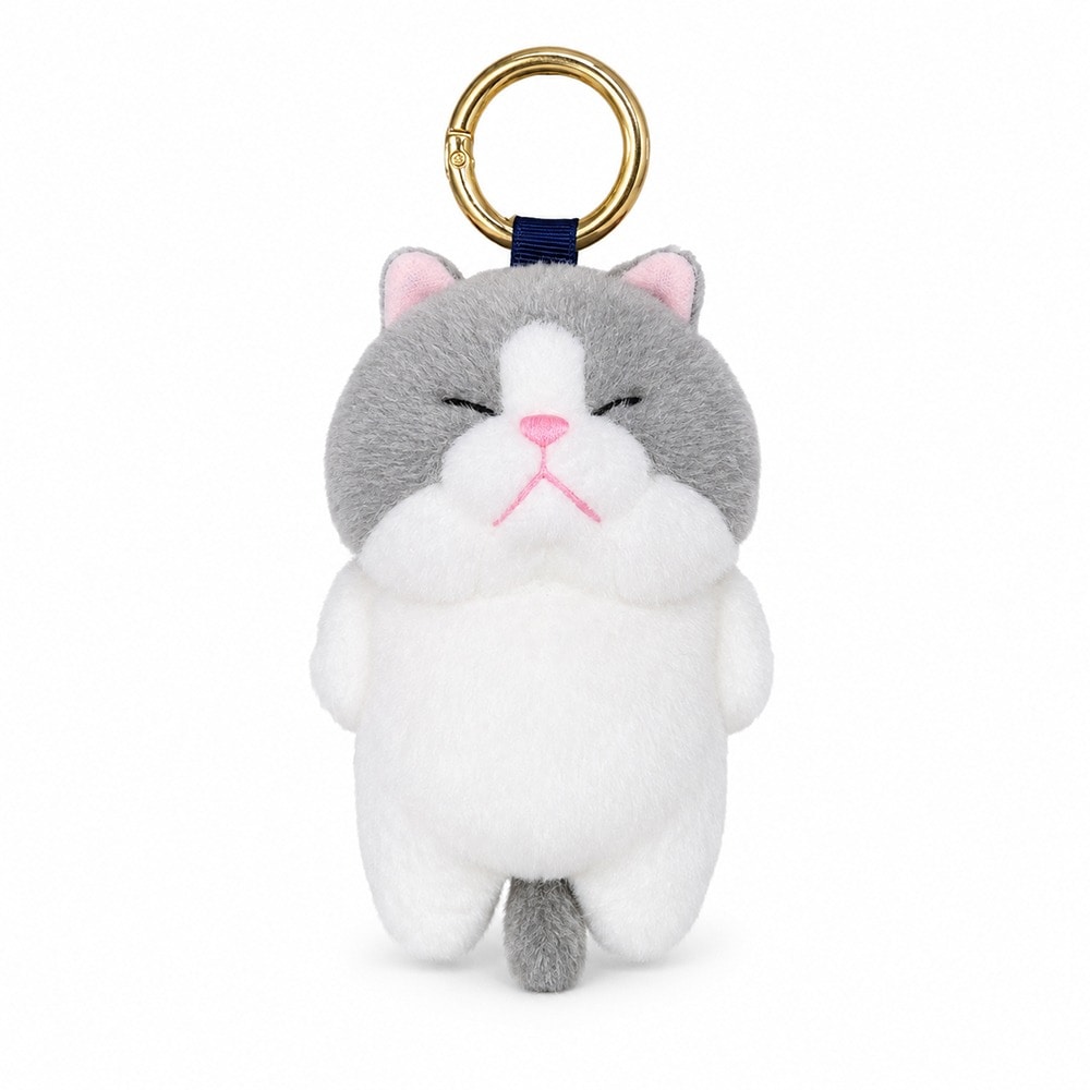 ぼうみたいなねこ ねずぼう カラビナ付きマスコット 全長約12cm ぬいぐるみ 内藤デザイン研究所