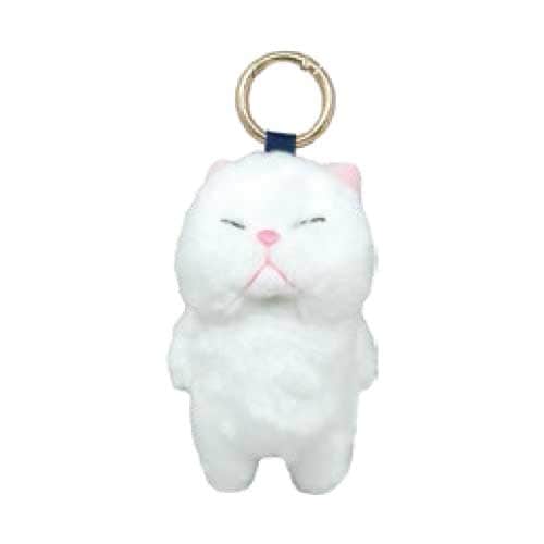 【予約商品】ぼうみたいなねこ しろぼう カラビナ付きマスコット 全長約12cm ぬいぐるみ 内藤デザイン研究所（2026年9月発売予定）