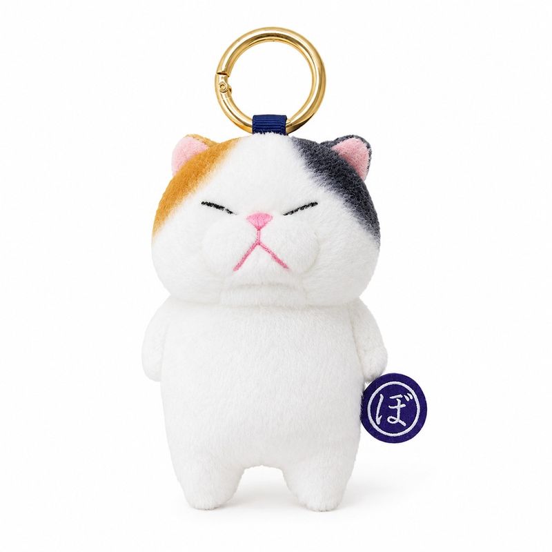 【予約商品】ぼうみたいなねこ みけぼう カラビナ付きマスコット 全長約12cm ぬいぐるみ 内藤デザイン研究所（2026年9月発売予定）