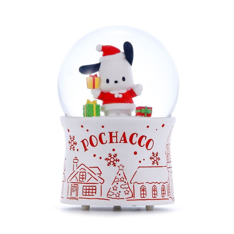 《予約商品》【サンリオキャラクターズ×JARLL】ポチャッコ クリスマス スノードーム オルゴール インテリア 置物 飾り プレゼント 結婚祝い 誕生日 高さ約15cm KT23054-JP
