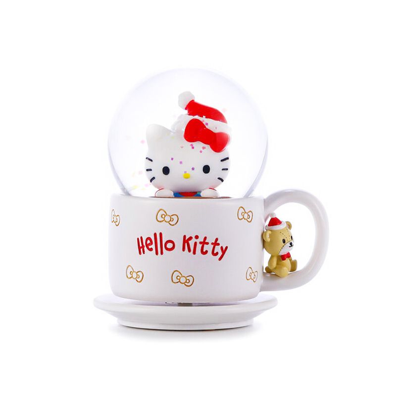 《予約商品》【サンリオキャラクターズ×JARLL】ハローキティ クリスマス コーヒーカップ スノードーム オルゴール インテリア 置物 飾り プレゼント 結婚祝い 誕生日 高さ約11cm KT23055-JP