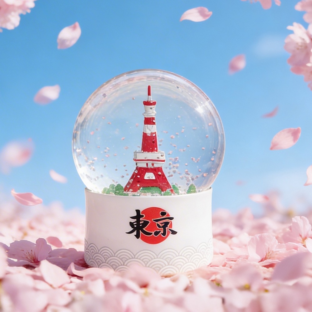 【JARLL】スノードーム 桜舞う東京タワー プレゼント 日本 Tokyo Tower お土産 祝い 結婚 インテリア 置物 スノーグローブ IA23002 8260