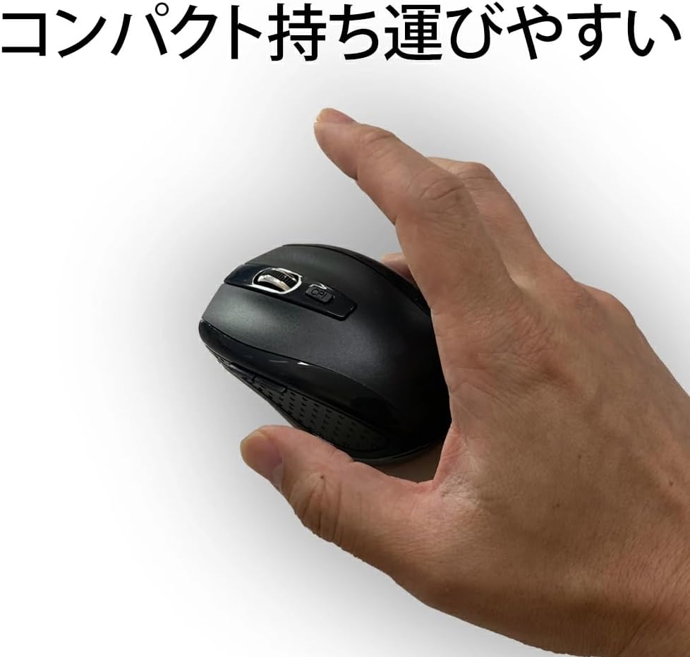 WINTEN ワイヤレスマウス WT-MS01-BK 無線 光学式 右利き 5