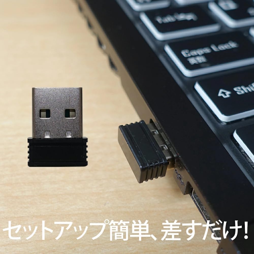 WINTEN ワイヤレスマウス WT-MS01-BK 無線 光学式 右利き 5ボタン 電池式 静音 小型 Windows mac OS Chrome Android