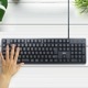 WINTEN 有線キーボード WT-KBU01-BK 薄型 軽量 パソコンキーボード USB接続 テンキーあり 109キー 角度調整可 Windows