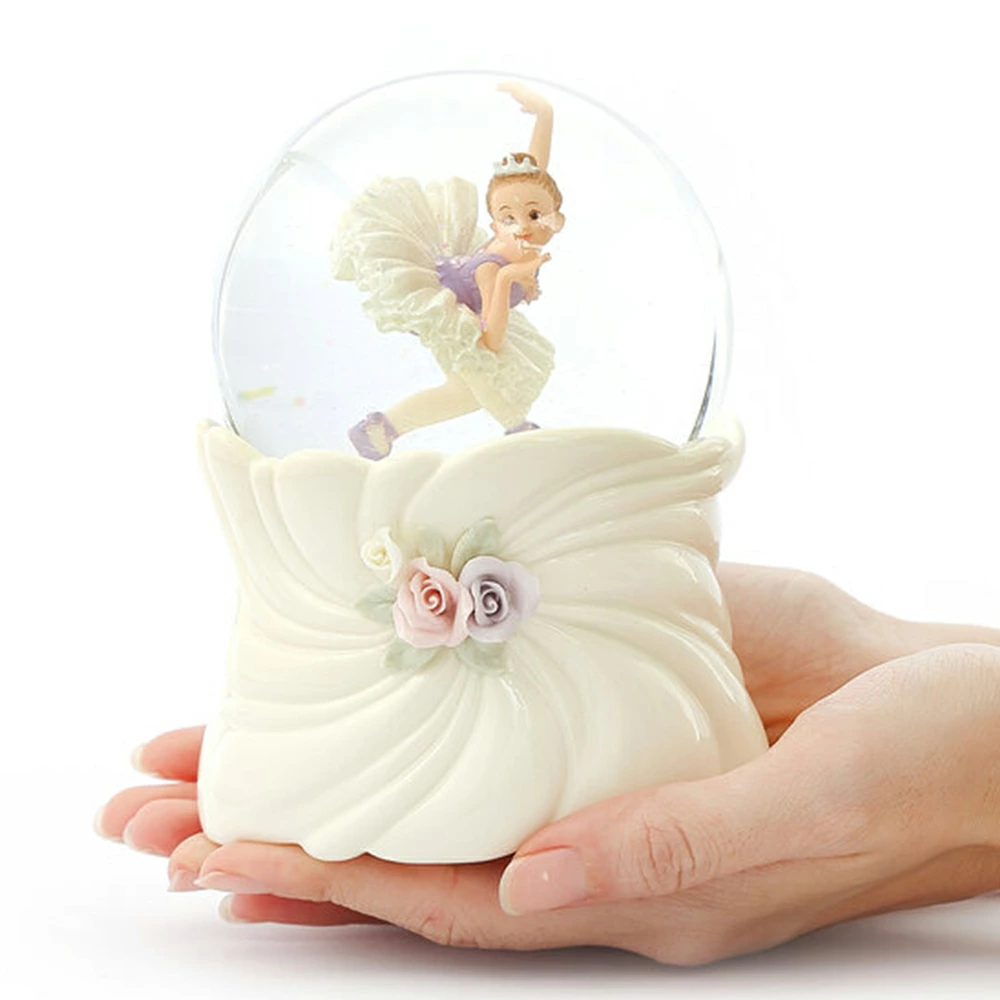 【JARLL】スノードーム バレエ 高級 オルゴール（ぜんまい式）ライト付き プレゼント 結婚祝い 誕生日 インテリア 置物 スノーグローブ SC2002