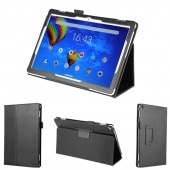 【タッチペン・保護フィルム付】 wisers Lenovo Tab5 Softbank 801LV [2019 年 新型] 10 インチ タブレット 専用 ケース カバー 全4色 ブラック・ダークブル