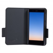 wisers スマホケース Rakuten Mini  楽天ミニ C330 専用 手帳型 スリムタイプ 3.6インチ ケース カバー  [2020 年 新型] 全3色 ブラック・ダークブルー・レッド|