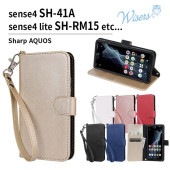 wisers ストラップ2種付 スマホケース AQUOS sense4 SH-41A AQUOS sense5G SH-53A SHG03 AQUOS sense4 lite SH-RM15 [202