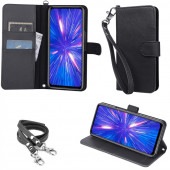 wisers スマホケース Rakuten BIG 楽天ビッグ ZR01 専用 手帳型 ケース カバー 6.9インチ スマートフォン [2020 年 新型] 全5色 ブラック・ダークブルー・レッド・ロ