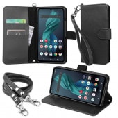 wisers ストラップ2種付 スマホケース AQUOS  R7 SH-52C  6.6インチ [2022 年 新型] Sharp シャープ docomo ドコモ softbank ソフトバンク スマ