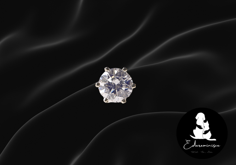 エーデレミニス　0.2ct相当(4mm)　ピアス加工　シルバー925