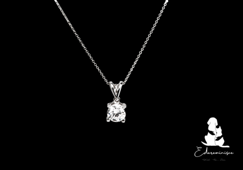 エーデレミニス　0.2ct相当(4mm)　ネックレス加工　プラチナ