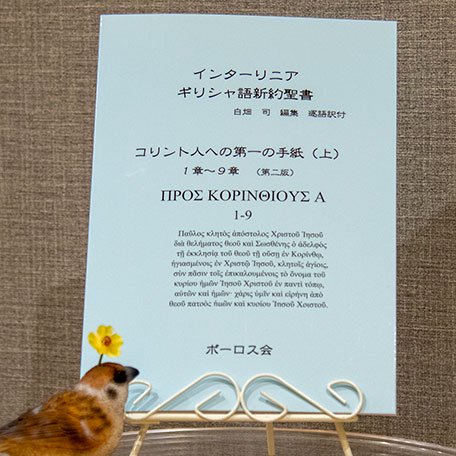 インターリニア ギリシャ語新約聖書 コリント 第一（上）1～9章