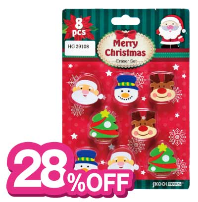 ○クリスマス消しゴムセット（旧価格390円） （59637）（いのちの 