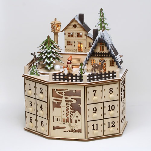 木製アドベントカレンダー 里の木のおもちゃ みのる」(里のみのる工房