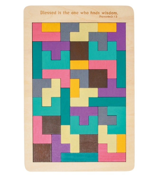 木製ブロックパズル NR23MP1 （50022）（いのちのことば社・オリーブス