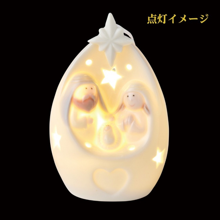 新価格)LEDタマゴ型ネイティビティ置物 （50642）（いのちのことば社