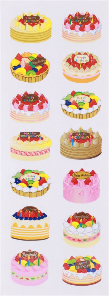 品切・再版なし・注文不可] シール バースデーケーキ ZC088 （50978
