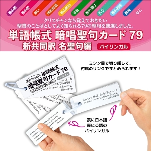 ○単語帳式 暗唱聖句カード79 新共同訳 名聖句編 J-FRP24BVC1 （51114