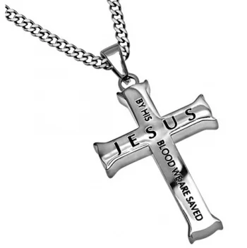 Kobato.別送商品】アイアンクロス・ネックレス (男性向け) Romans 5:9
