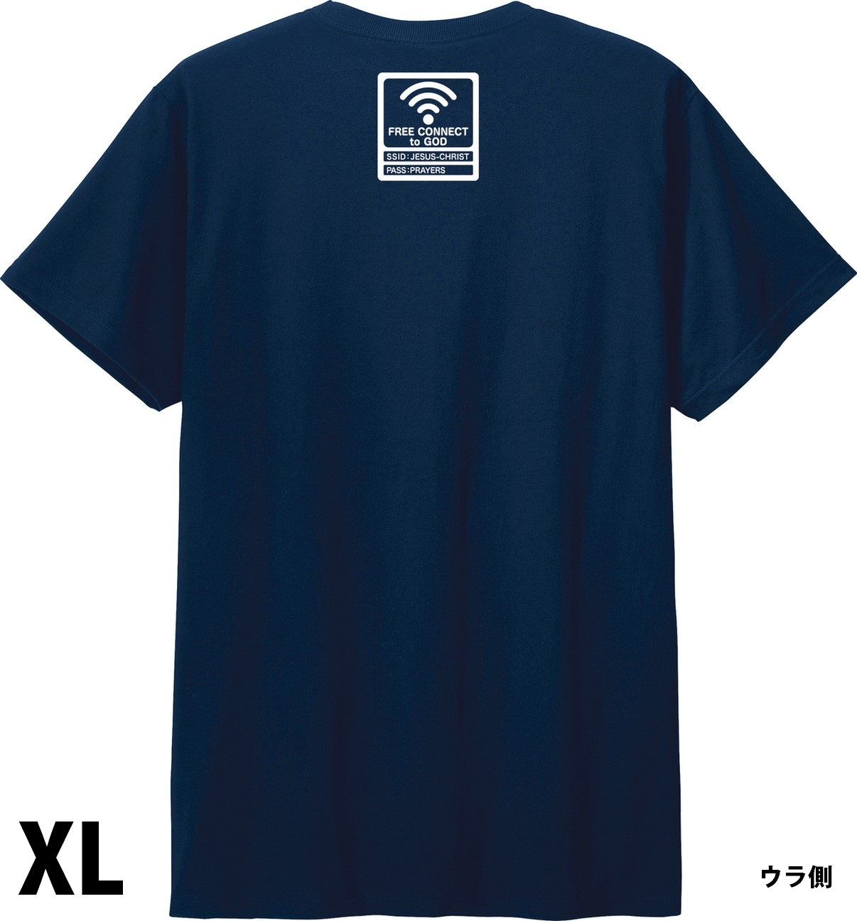 在庫限り】Tシャツ ネイビー FREE CONNECT TO GOD（XL） （50514