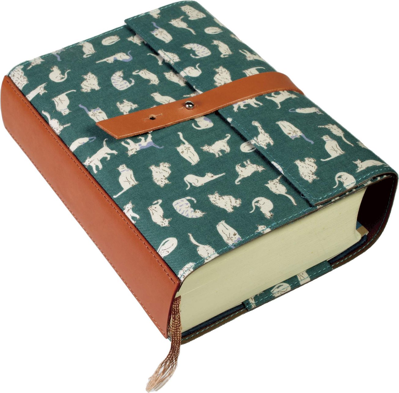 聖書カバー 巻き型 ねこ 小型（A6) （500272）（いのちのことば社