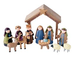 品切・再版なし] 木製ネイティビティ クリップセット（11体セット