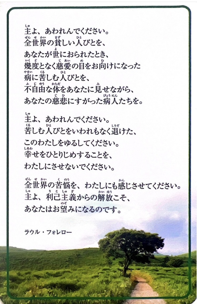 祈りカード ともに生きる恵みを願う祈り DB20（992239）（ドン・ボスコ