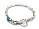 FIRST ARROW's/եȥۡSmall Feather Hook+Medicine Wheel Chain Bracelet with Turquoise/ե⡼եեå+ǥۥ֥쥹åȡ(BR-307)