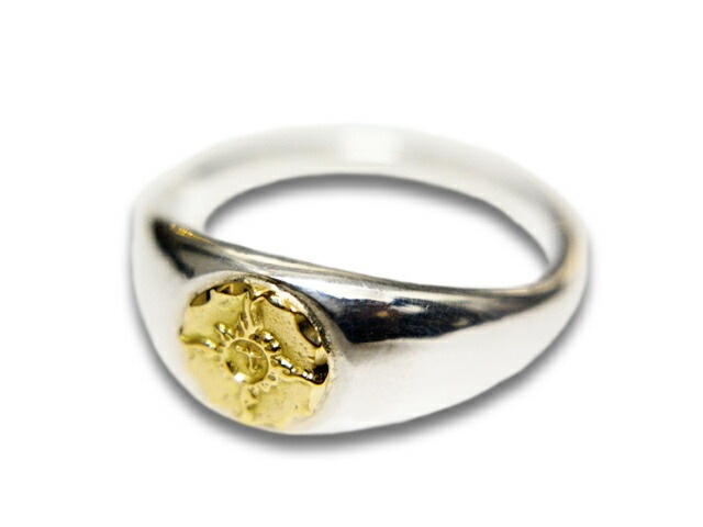 FIRST ARROW's/ファーストアローズ】「Oval Stamp Stand Ring with K18