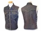 SKULL FLIGHT/ե饤ȡۡRiders Denim Club Zip VestOne Wash/饤ǥ˥९֥åץ٥ȡɥ󥦥åɡ