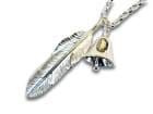 SHAFT SILVER WORKS/եȥСۡMedium Feather&Small Bell Pendant Set/ߥǥե&⡼٥ڥȥåȡ(SN-Feather&Bell)
