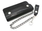 TISS CUSTOM LEATHERS/ƥ쥶ۡOld School Trucker Wallet with Nickel Wallet Chain/ɥȥååȥ˥å륦åȥ(BKBKBK)