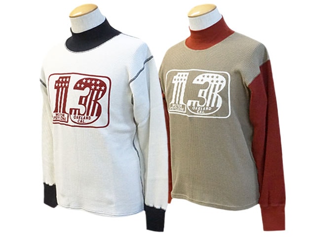 全2色【FREE WHEELERS/フリーホイーラーズ】2023SF「High Neck Thermal L/S  Shirts”#13”/ハイネックサーマルロングスリーブシャツ”#13”」(2325030)(ホイールズアパレル/アメカジ/アウトドア/ハーレー/ホットロッド/WOLF 