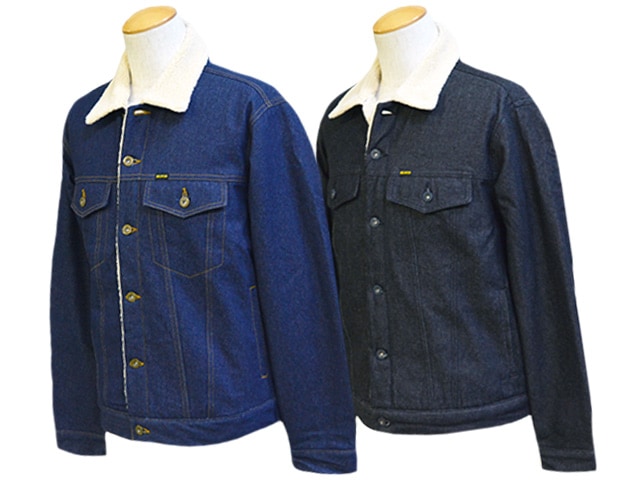 古着　チェック柄　デニム　ボア　ライダース　ジャケット　ジップアップ　ブルー 全2色【BLUCO/ブルコ】2023AW「Denim Boa Riders Jacket/デニム