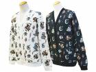 ��2����SKULL FLIGHT/������ե饤�ȡ�2024SS��Allover Pattern Printed Sweat Cardigan/�����륪���С��ѥ�����ץ��ƥåɥ������åȥ����ǥ������