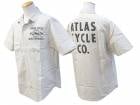 FREE WHEELERS/ե꡼ۥ顼2024SSS/S Work ShirtBig Bertha-ATLAS CYCLE CO./硼ȥ꡼֥ġɥӥåС-ȥ饹ɡ(2423008)