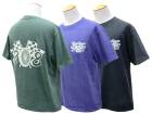 ��3����BLUE ROSE.308/�֥롼������.308�ۡ�Fade Wash Crew Neck Tee��Wheel 308��/�ե����ɥ����å��奯�롼�ͥå�Tee�ɥۥ�����308�ɡ�