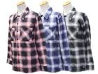 ��3����BLUCO/�֥륳��2026AW��Print Flannel Check Shirts��Ombre��/�ץ��ȥե��ͥ�����å�����ġɥ���֥�ɡ�(165-11-016)