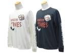 ��2����MONSTOR TIMES/��󥹥ȥ������ॺ��2026AW��BAT&SKULL L/S Tee/�Хå�&��������󥰥��꡼��Tee��(26AW-MT-005)