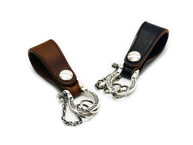 ��2����INCEPTION/���󥻥ץ����ۡ�Horse Butt Leather Shackle Key Holder��SILVER PLATING��/�ۡ����Хåȥ쥶������å��륭���ۥ�����ɥ���С��ץ쥤�ƥ��󥰡ɡ�(IPSK-05)
