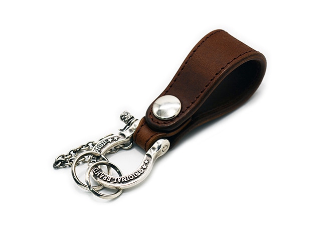 ��2����INCEPTION/���󥻥ץ����ۡ�Horse Butt Leather Shackle Key Holder��SILVER PLATING��/�ۡ����Хåȥ쥶������å��륭���ۥ�����ɥ���С��ץ쥤�ƥ��󥰡ɡ�(IPSK-05)