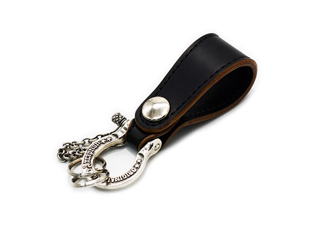 ��2����INCEPTION/���󥻥ץ����ۡ�Horse Butt Leather Shackle Key Holder��SILVER PLATING��/�ۡ����Хåȥ쥶������å��륭���ۥ�����ɥ���С��ץ쥤�ƥ��󥰡ɡ�(IPSK-05)