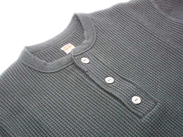 ��3����TROPHY CLOTHING/�ȥ��ե������������󥰡ۡ�Heavy Waffle Mil Henley Neck L/S Tee/�إӡ���åե�ߥ�إ�꡼�ͥå����󥰥��꡼��Tee��(TE-22)
