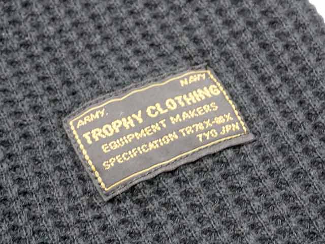 ��3����TROPHY CLOTHING/�ȥ��ե������������󥰡ۡ�Heavy Waffle Mil Henley Neck L/S Tee/�إӡ���åե�ߥ�إ�꡼�ͥå����󥰥��꡼��Tee��(TE-22)