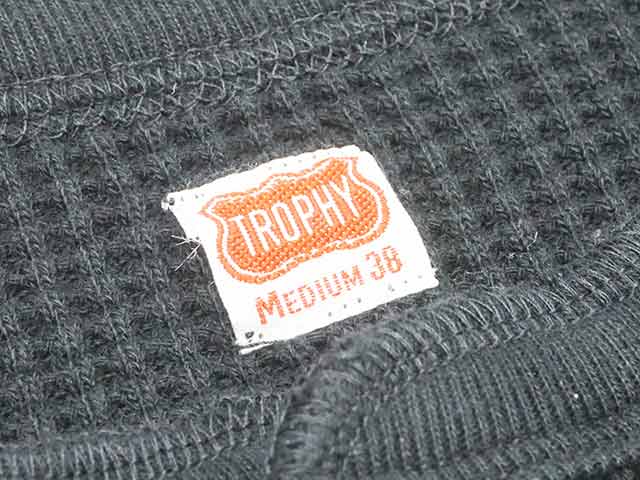 ��3����TROPHY CLOTHING/�ȥ��ե������������󥰡ۡ�Heavy Waffle Mil Henley Neck L/S Tee/�إӡ���åե�ߥ�إ�꡼�ͥå����󥰥��꡼��Tee��(TE-22)