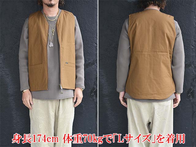 ��3����BLUCO/�֥륳��2025AW��V Neck Duck Vest/V�ͥå����å��٥��ȡ�(155-35-012)